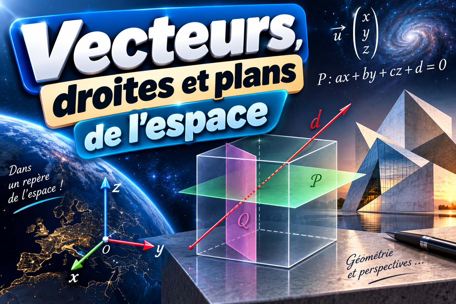 Vecteurs, droites et plans de l’espace